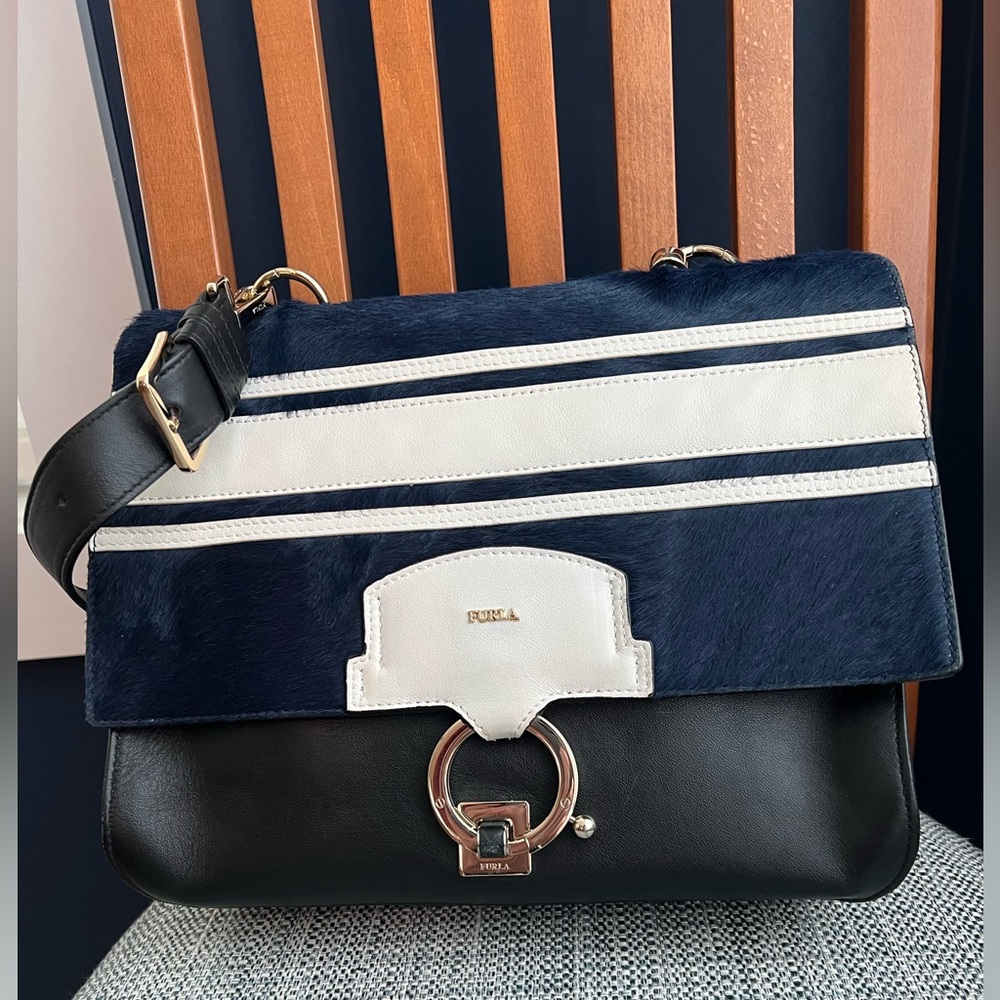Furla Scoop calfskin pony hair Bag 🦋🦋
